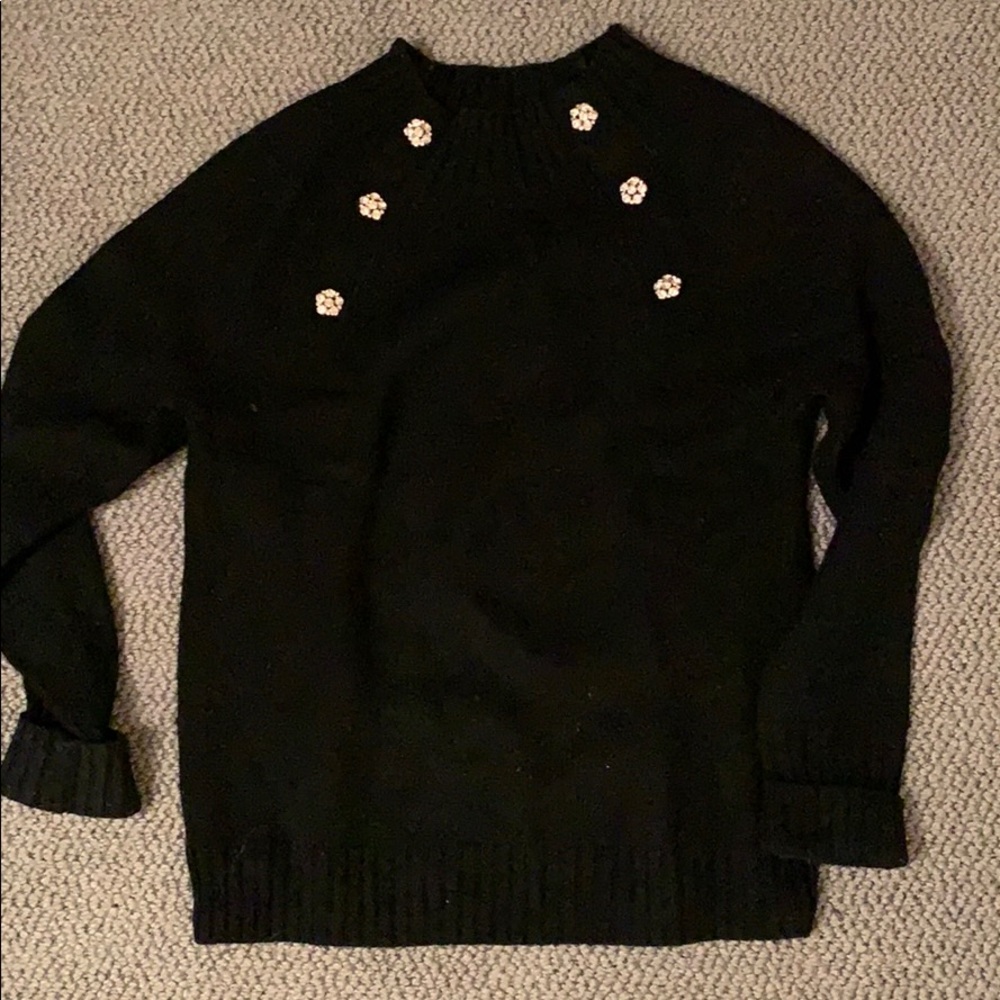 Jcrew sweater with jeweled buttons